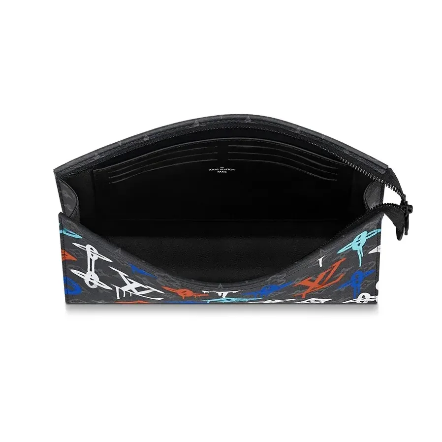 Louis Vuitton Pochette Voyage Pouch in Multicolor Silver Hardware