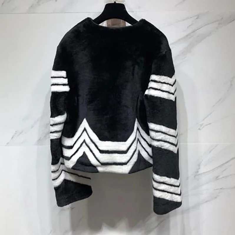 Givenchy Oversized Blouson in Shearling for Women in Black Givenchy Oversized Blouson in Shearling for Women in Black