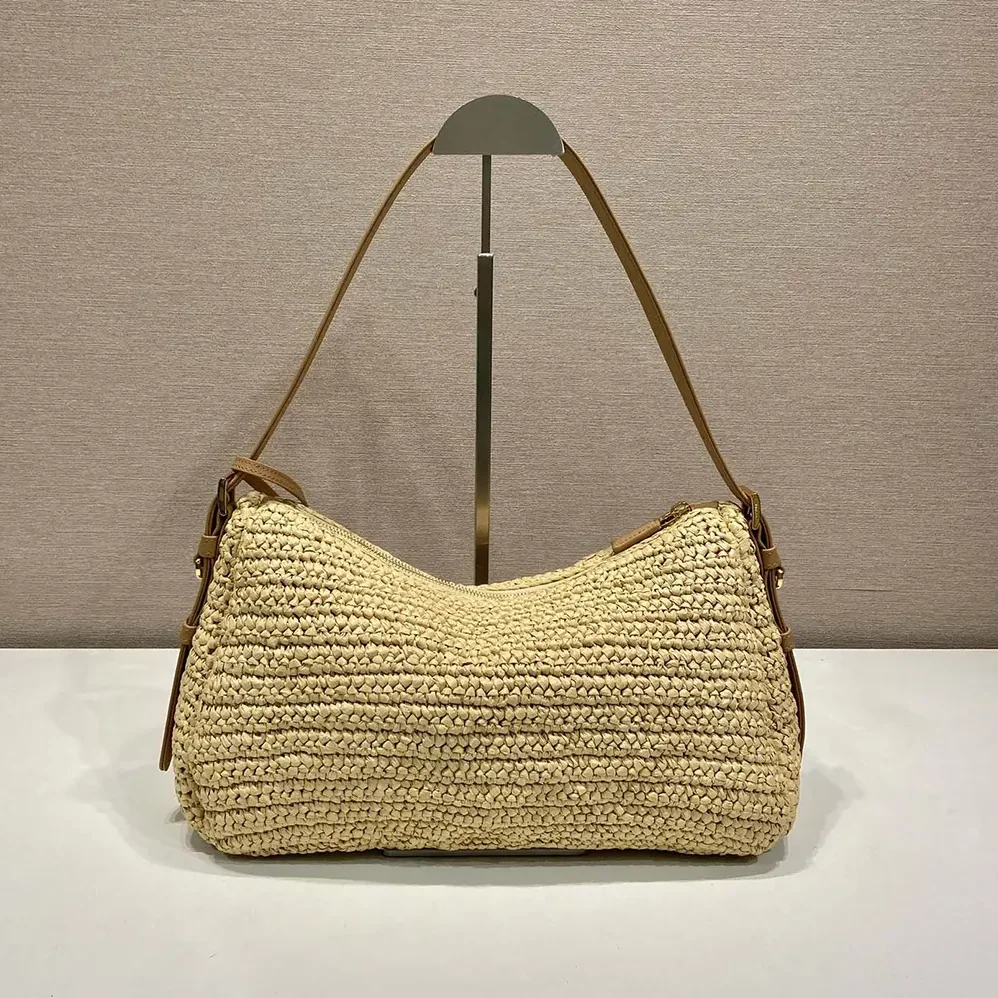 Prada Aimée Large Crochet and Leather Bag for Women Prada Aimée Large Crochet and Leather Bag for Women