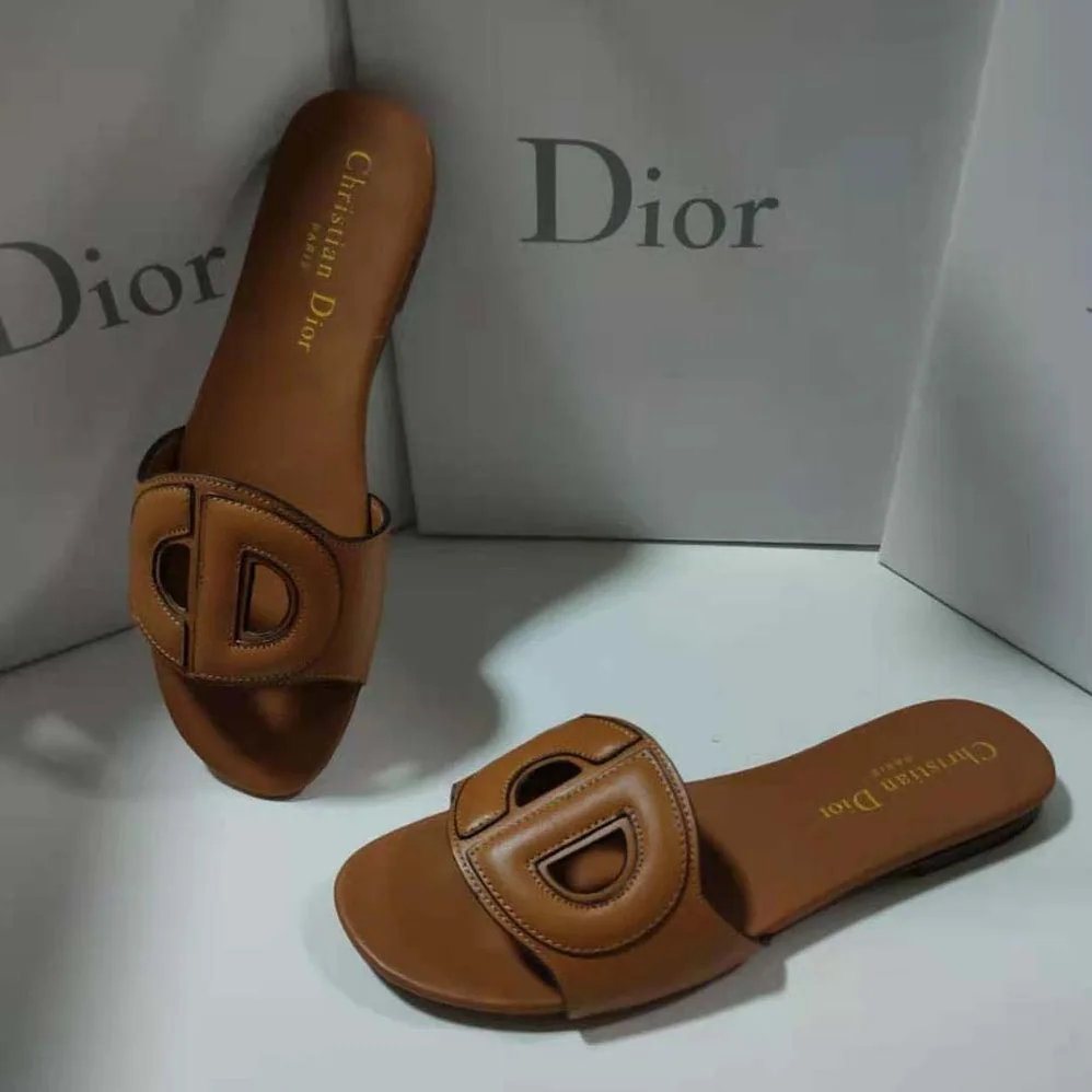 Dior D for Women in club Slide Camel Calfskin Dior D for Women in club Slide Camel Calfskin