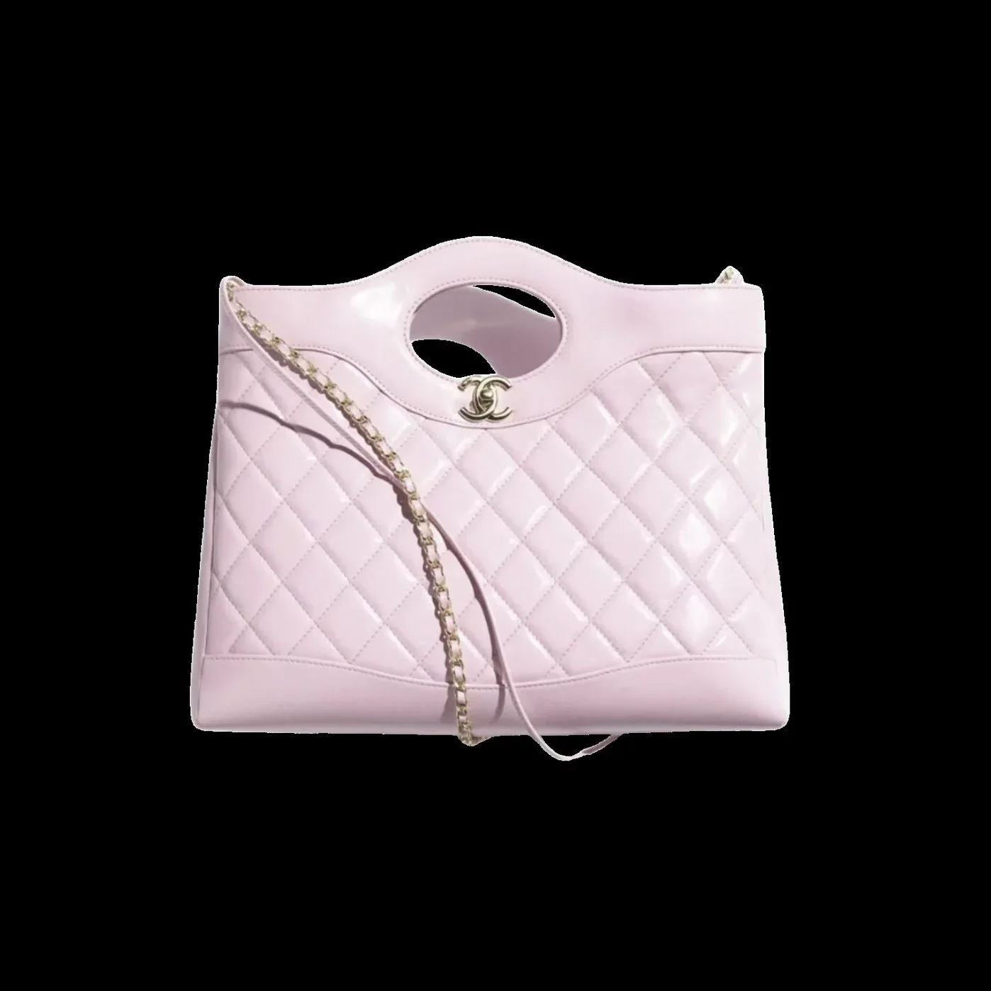Chanel Shopping Tote Bag in Pink Gold Hardware