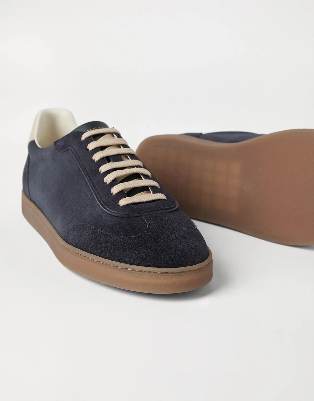 Brunello Cucinelli Washed Suede Blue Sneakers 252MZUSGGJ336