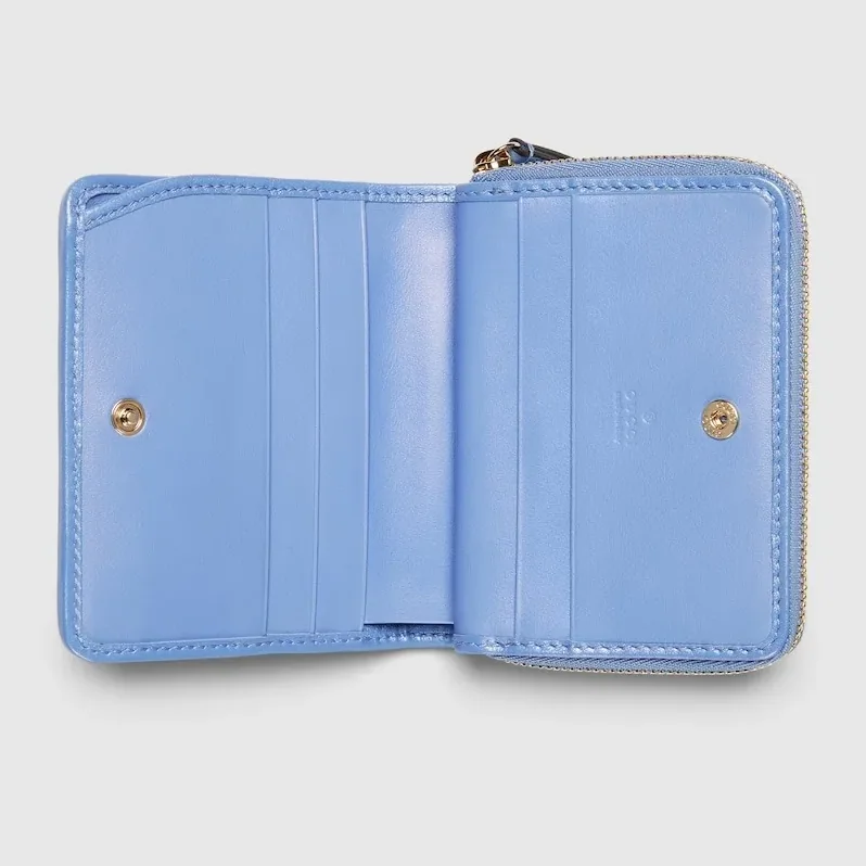 Gucci GG Marmont Mini Wallet Light Blue / Gucci GG Marmont Mini Wallet Light Blue /