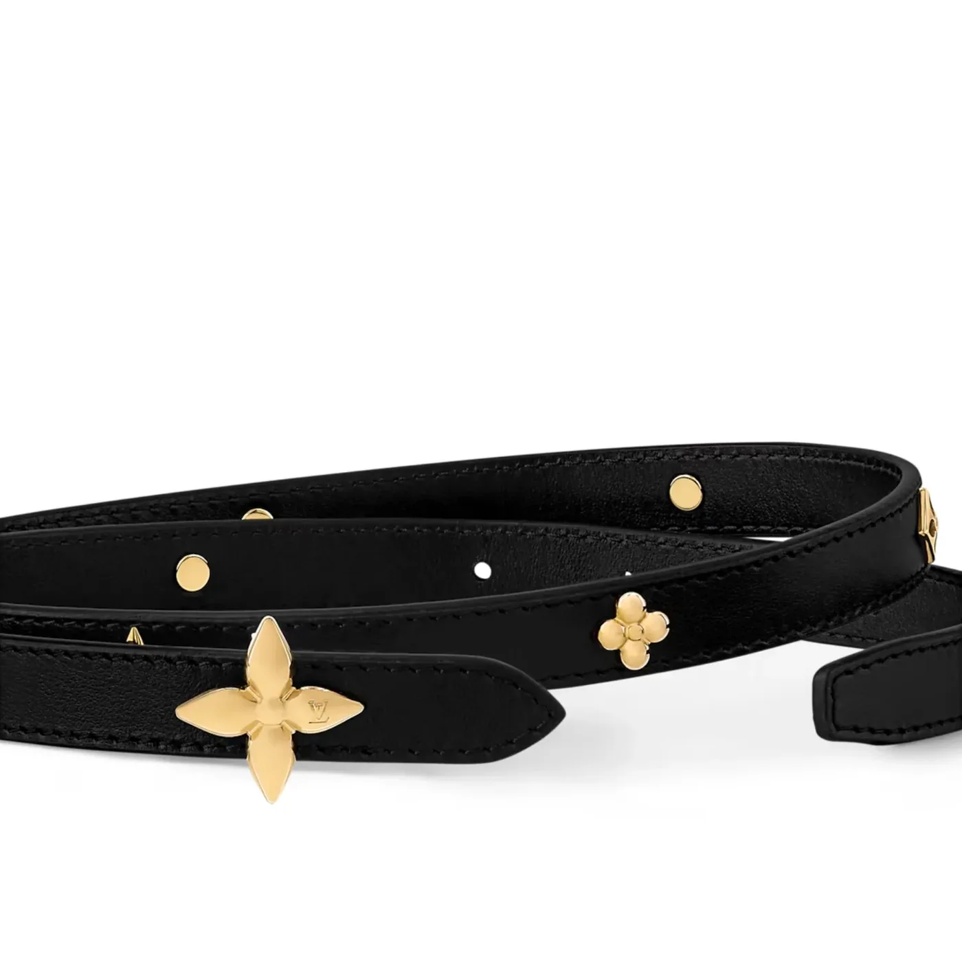 Louis Vuitton Mini Flowergram Studs Belt Black