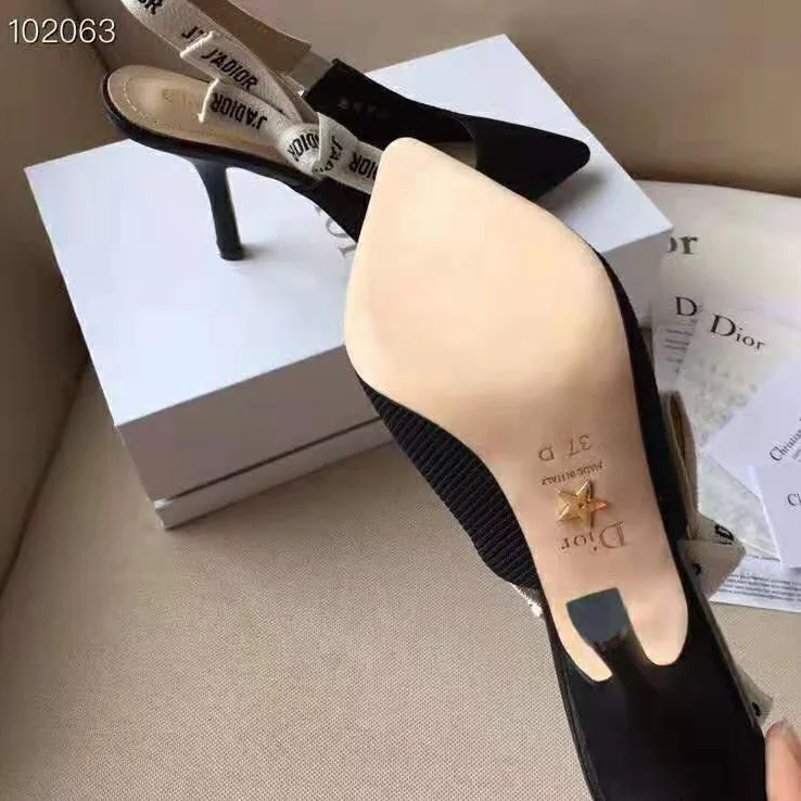 Dior J'adior Pump in Technical Canvas in 10cm Heel for Women in Black Dior J'adior Pump in Technical Canvas in 10cm Heel for Women in Black