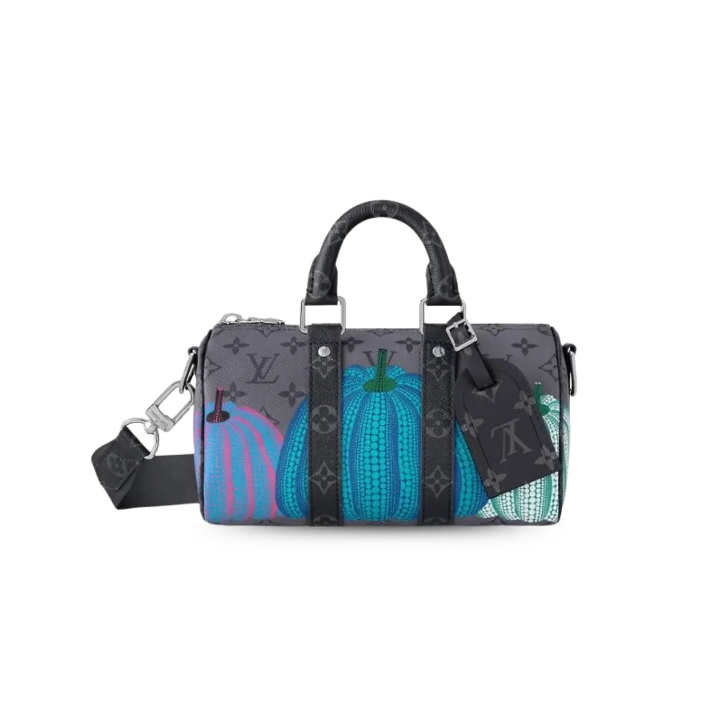 Louis Vuitton LV x YK Keepall 25 Travel Bag in Grey Ruthenium Hardware Louis Vuitton LV x YK Keepall 25 Travel Bag in Grey Ruthenium Hardware