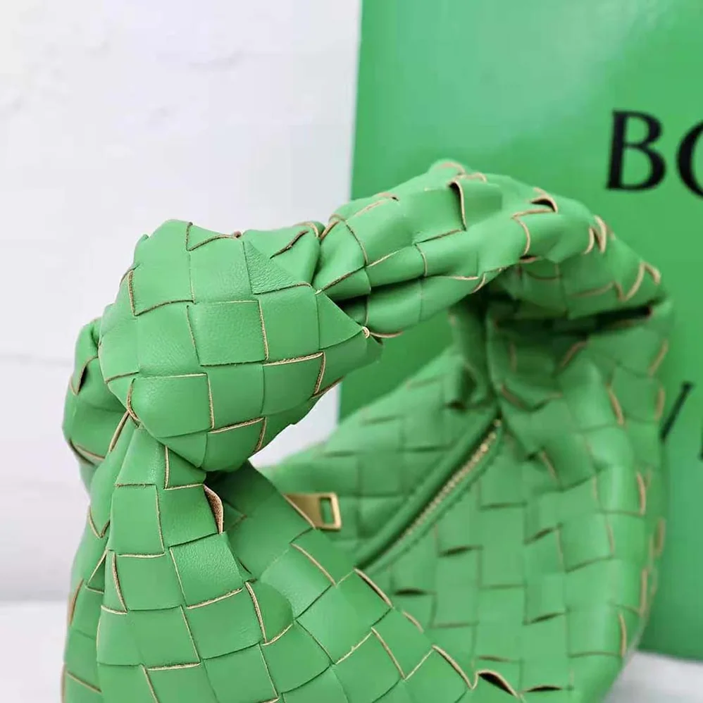 Bottega Veneta Mini Jodie in Lambskin Leather for Women in Green Bottega Veneta Mini Jodie in Lambskin Leather for Women in Green