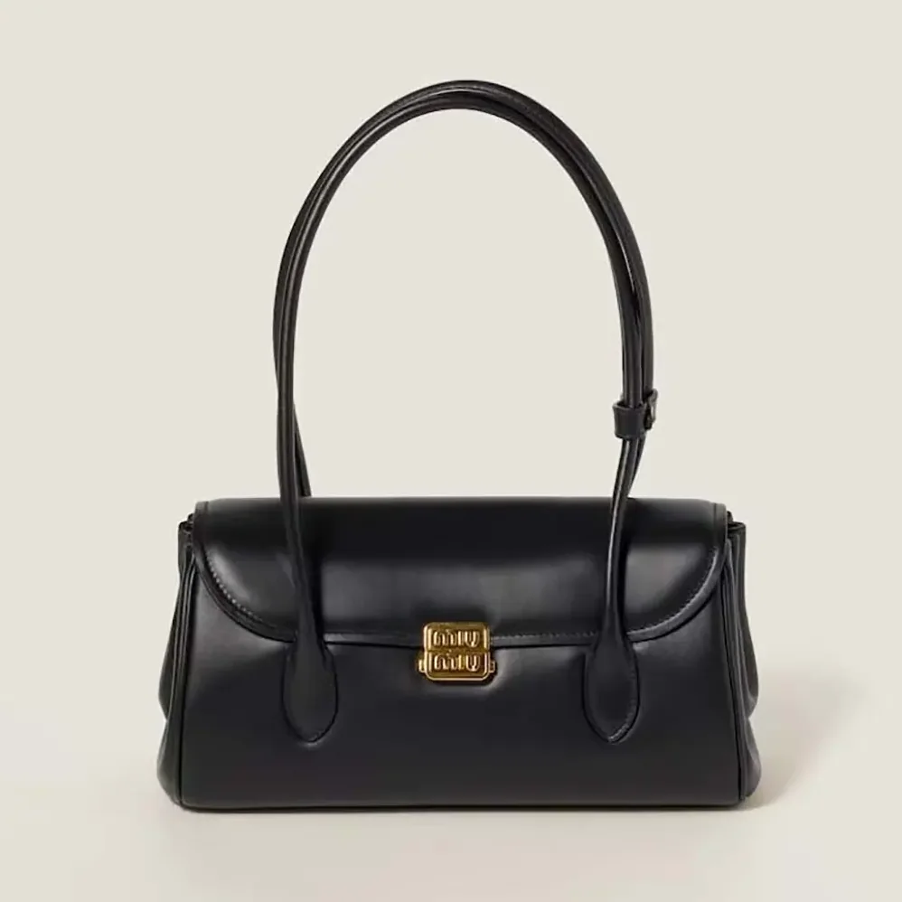 Miu Miu Leather Shoulder Bag for Women in Black