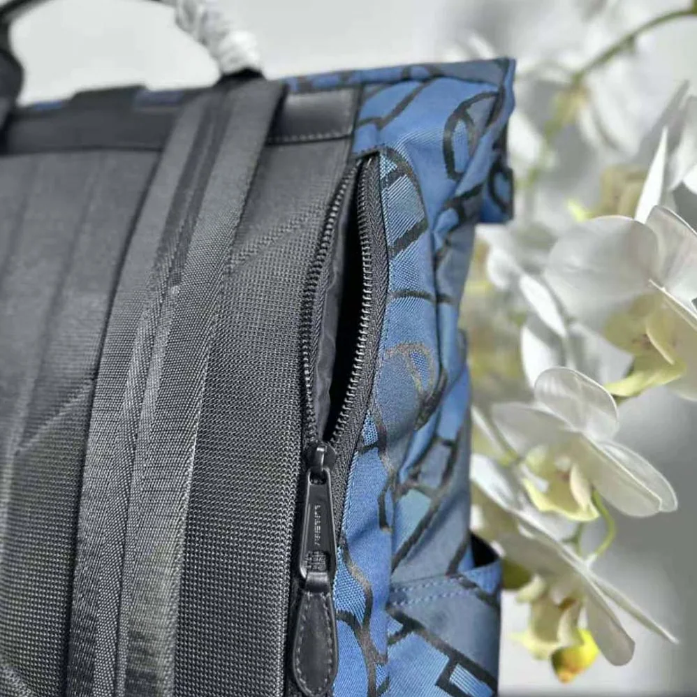 Burberry Orville Backpack with Raised Burberry Lettering at Front for Men in Navy