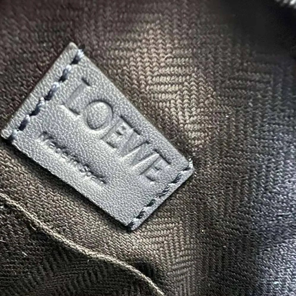 Loewe XS Military Messenger Bag in Supple Smooth Calfskin and Jacquard for Men Loewe XS Military Messenger Bag in Supple Smooth Calfskin and Jacquard for Men