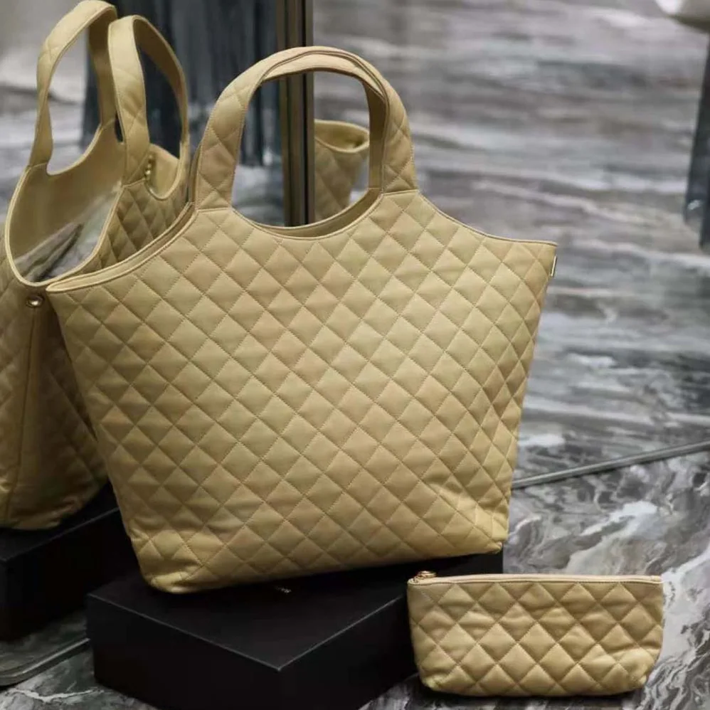 Saint Laurent YSL Icare Maxi Shopping Bag in Quilted Nubuck Suede for Women Saint Laurent YSL Icare Maxi Shopping Bag in Quilted Nubuck Suede for Women