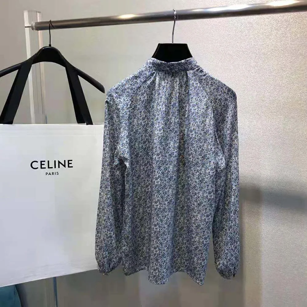 Celine Lavalliere Blouse in Crepe DE Chine for Women