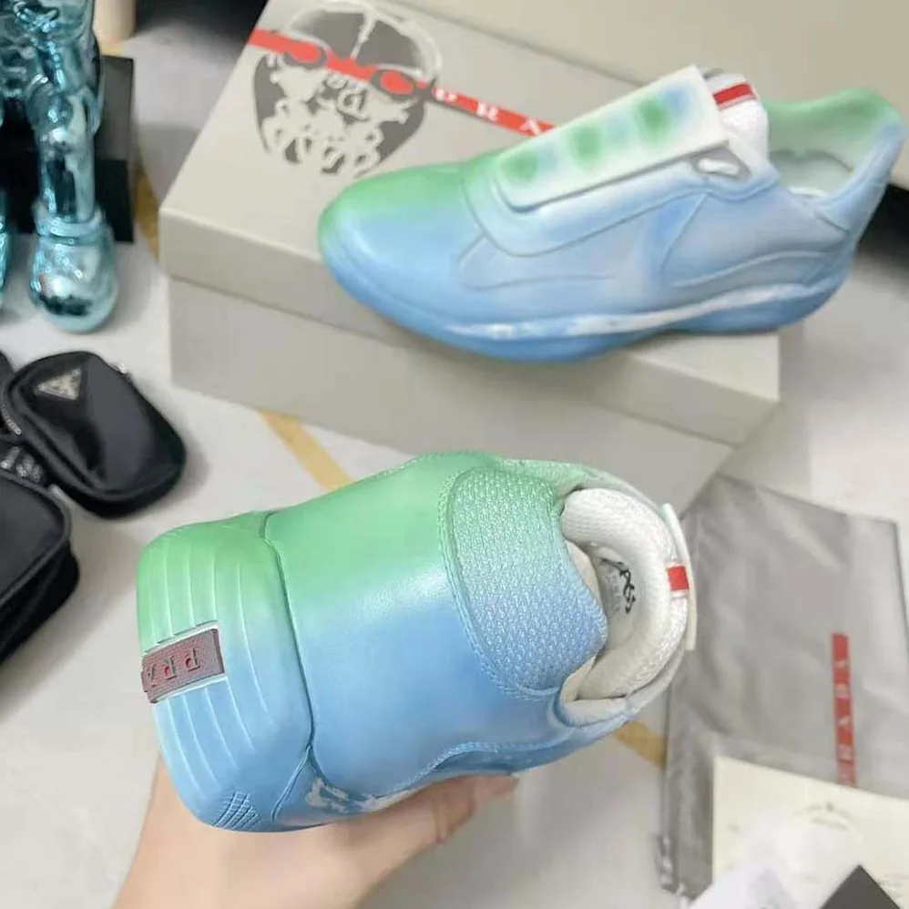 Prada Cass x Prada Americas Cup Rel3ase Sneakers for Unisex in Blue Prada Cass x Prada Americas Cup Rel3ase Sneakers for Unisex in Blue