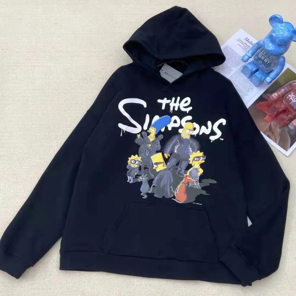 Balenciaga Simpsons Tm and 20th Television Hoodie Wide Fit in Black for Men