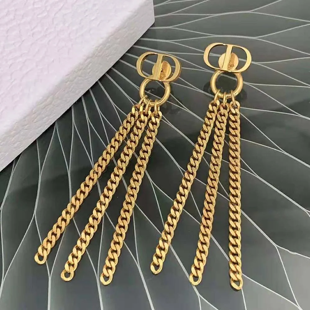 Dior 30 Montaigne Earrings Gold for Women in Finish Metal