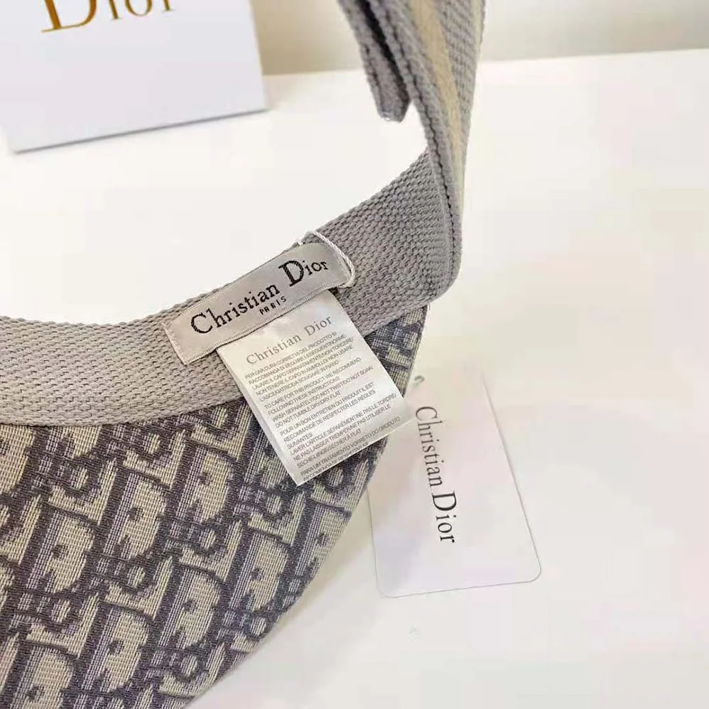 Dior D for Women in Oblique Visor Gray Cotton Dior D for Women in Oblique Visor Gray Cotton