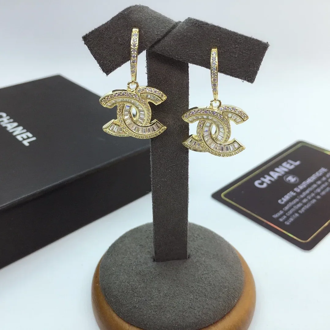 Interlocking Douple C Earrings Gold Tone Interlocking Douple C Earrings Gold Tone
