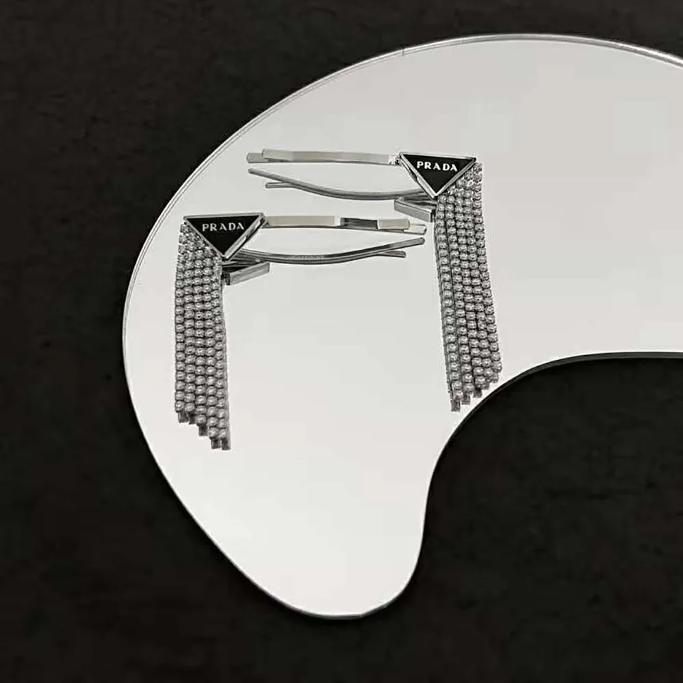 Prada Brass Hair Clip for Women