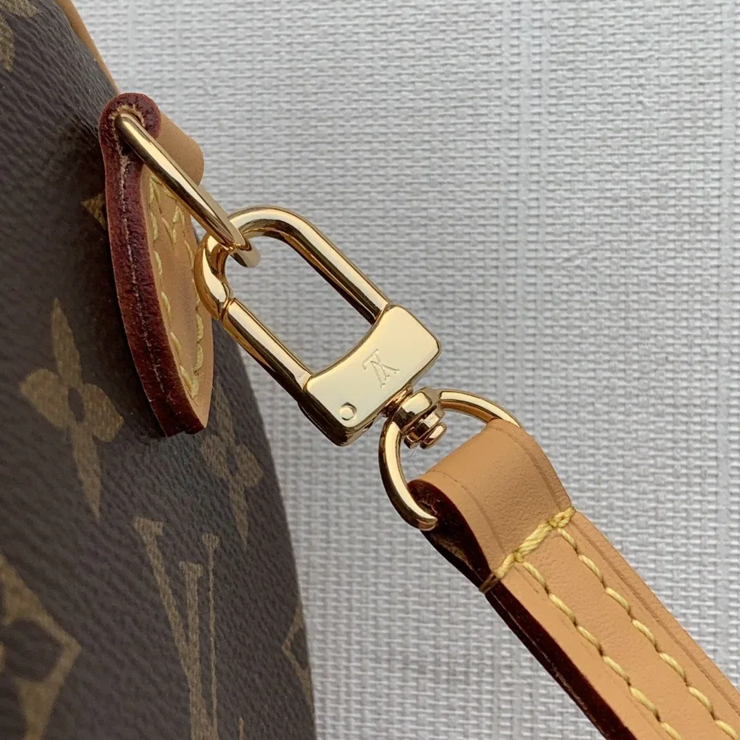 Louis Vuitton Nano Speedy Top Handle Bag / Brown Monogram Canvas Gold Hardware Louis Vuitton Nano Speedy Top Handle Bag / Brown Monogram Canvas Gold Hardware