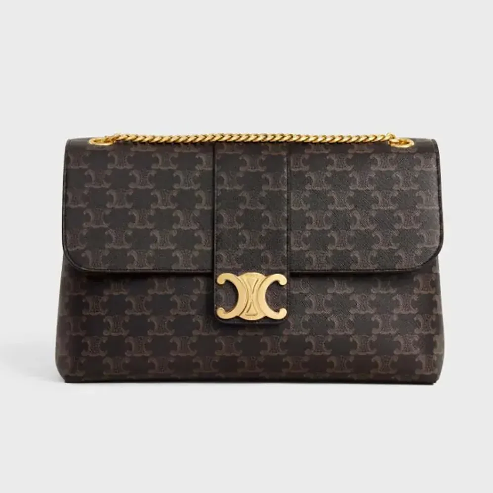 Celine Large Celine Victoire Bag in Triomphe Canvas 118222FRH.04LU for Women Celine Large Celine Victoire Bag in Triomphe Canvas 118222FRH.04LU for Women