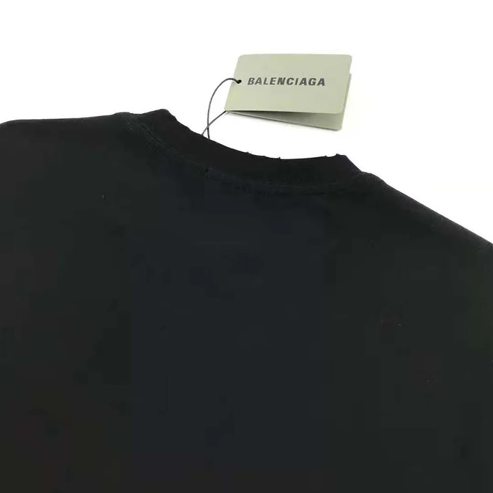 Balenciaga Marathon XL T-shirt in Black and White Vintage Jersey for Women