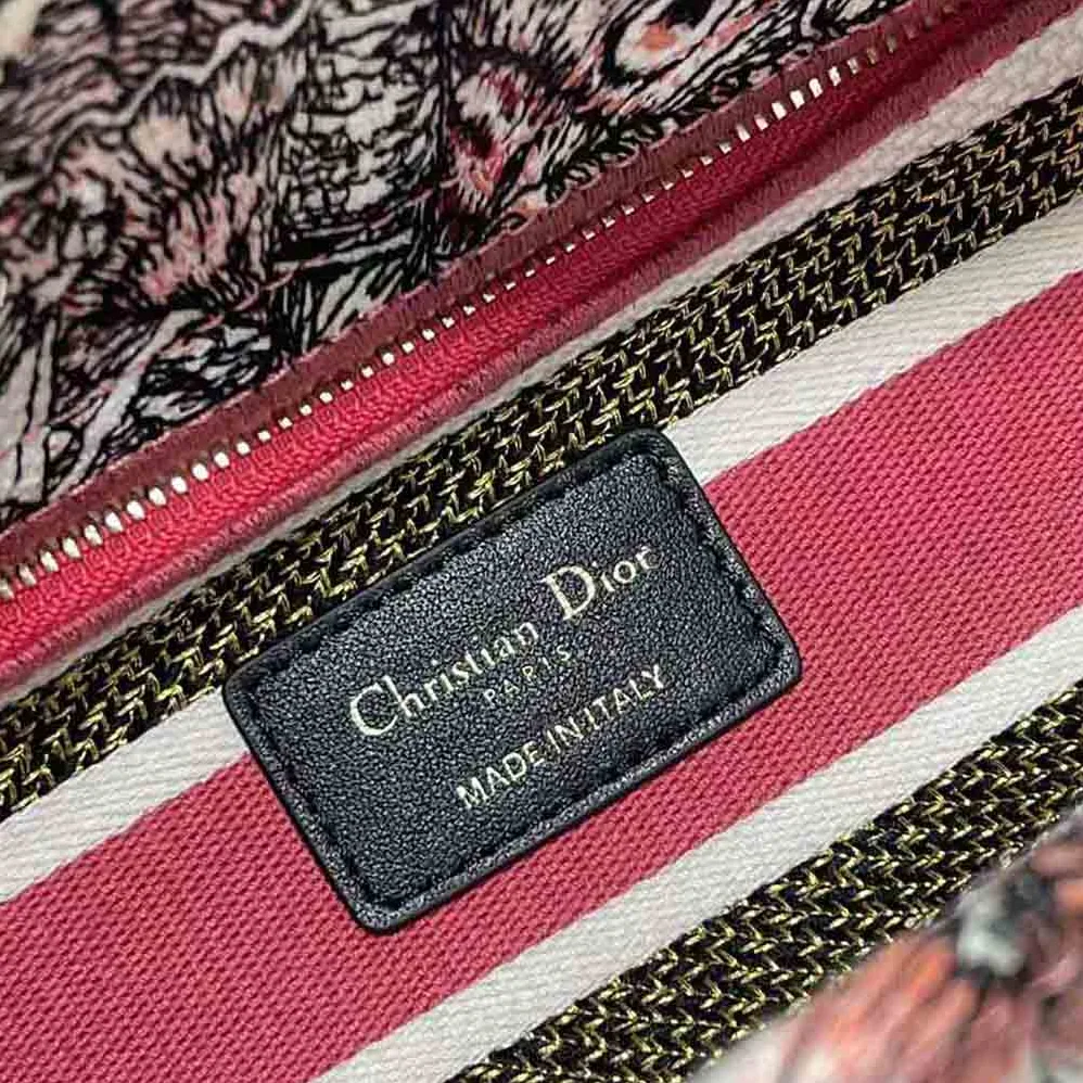 Dior Medium Lady D-lite Bag Multicolor Butterfly Embroidery for Women Dior Medium Lady D-lite Bag Multicolor Butterfly Embroidery for Women
