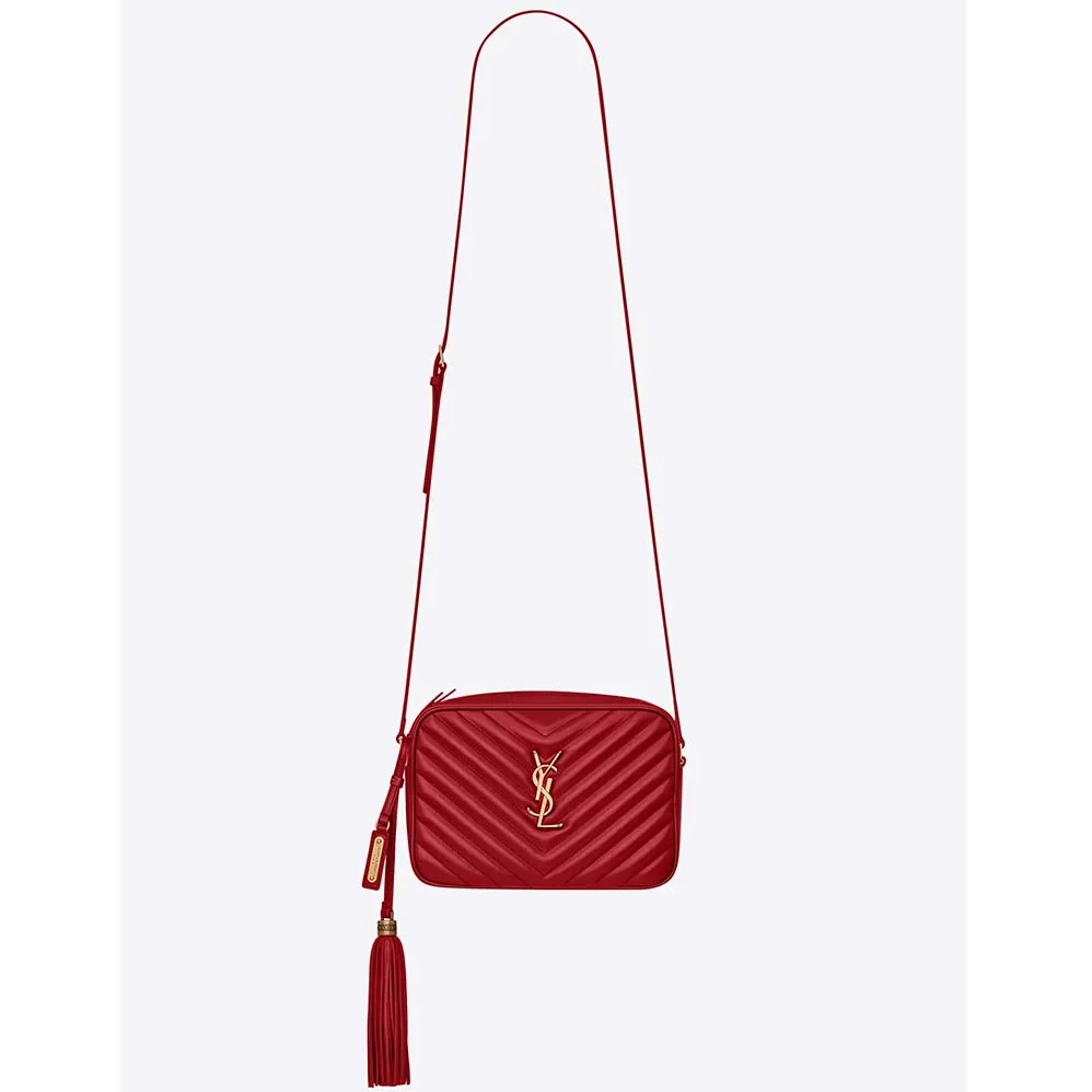 Saint Laurent YSL Lou Camera Bag Matelasse Leather for Women in Red Saint Laurent YSL Lou Camera Bag Matelasse Leather for Women in Red