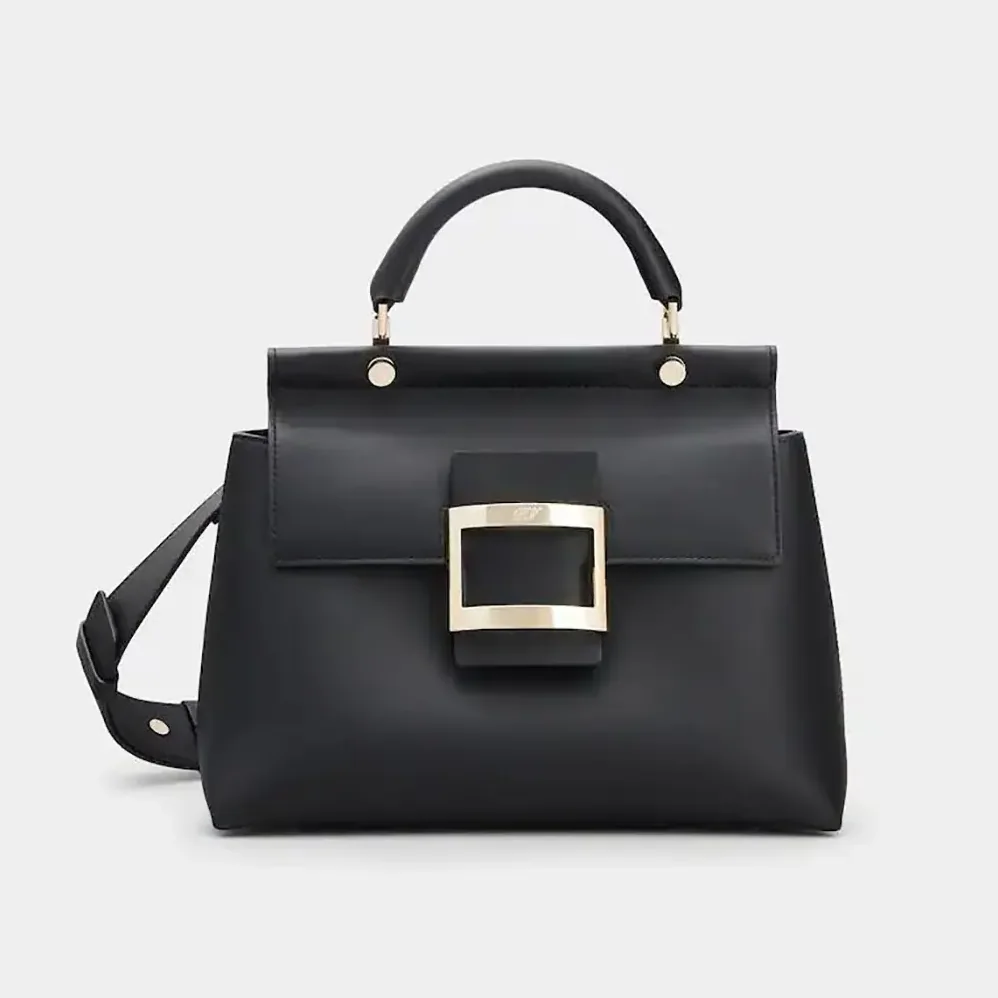 Roger Vivier Viv' Cabas Bag in Leather for Women in Black Roger Vivier Viv' Cabas Bag in Leather for Women in Black