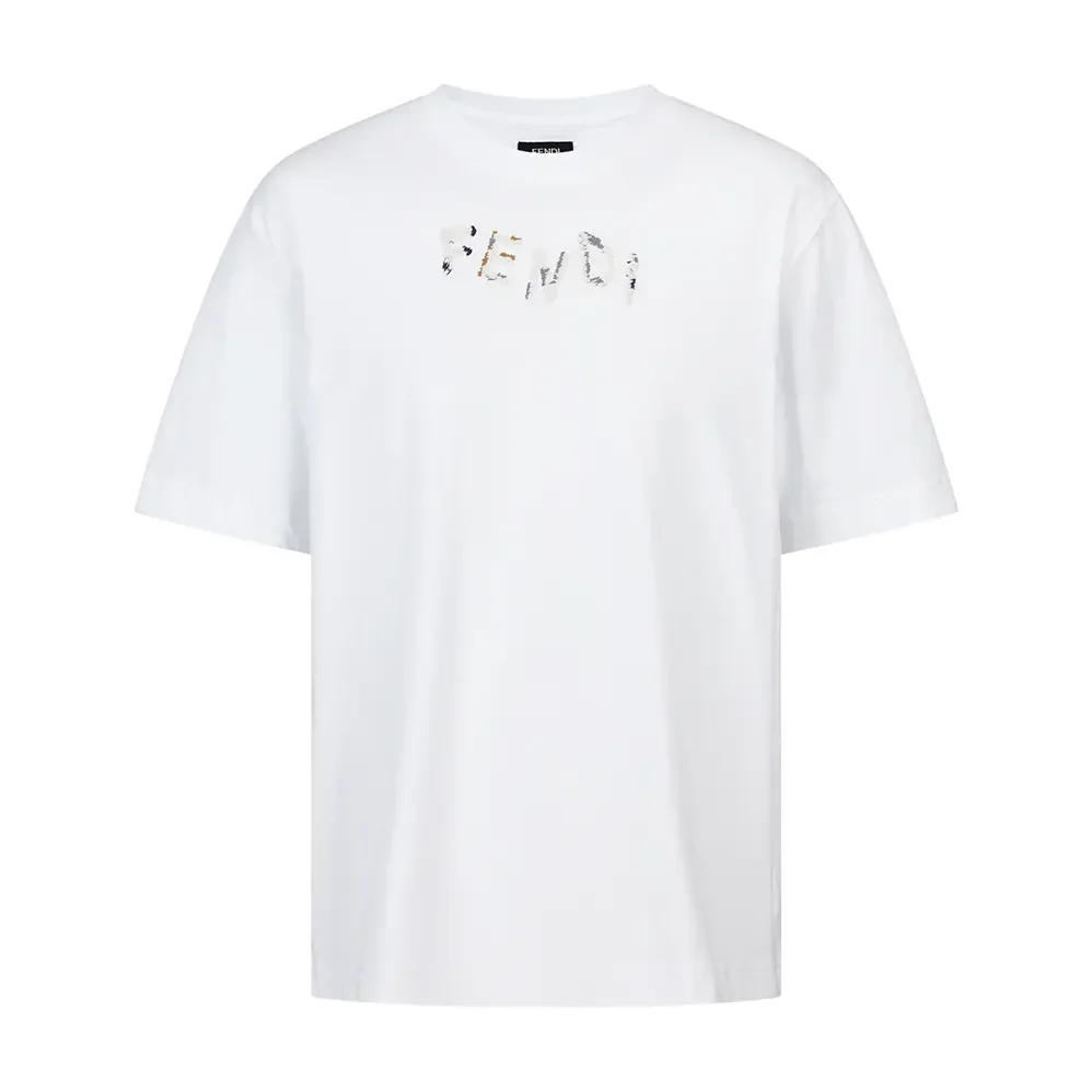 Fendi White Cotton T for Men in shirt