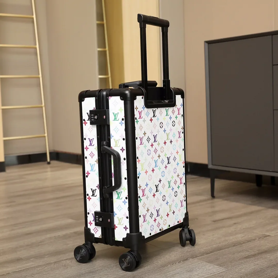 Louis Vuitton Horizon 55 Suitcase in White Black Hardware Louis Vuitton Horizon 55 Suitcase in White Black Hardware