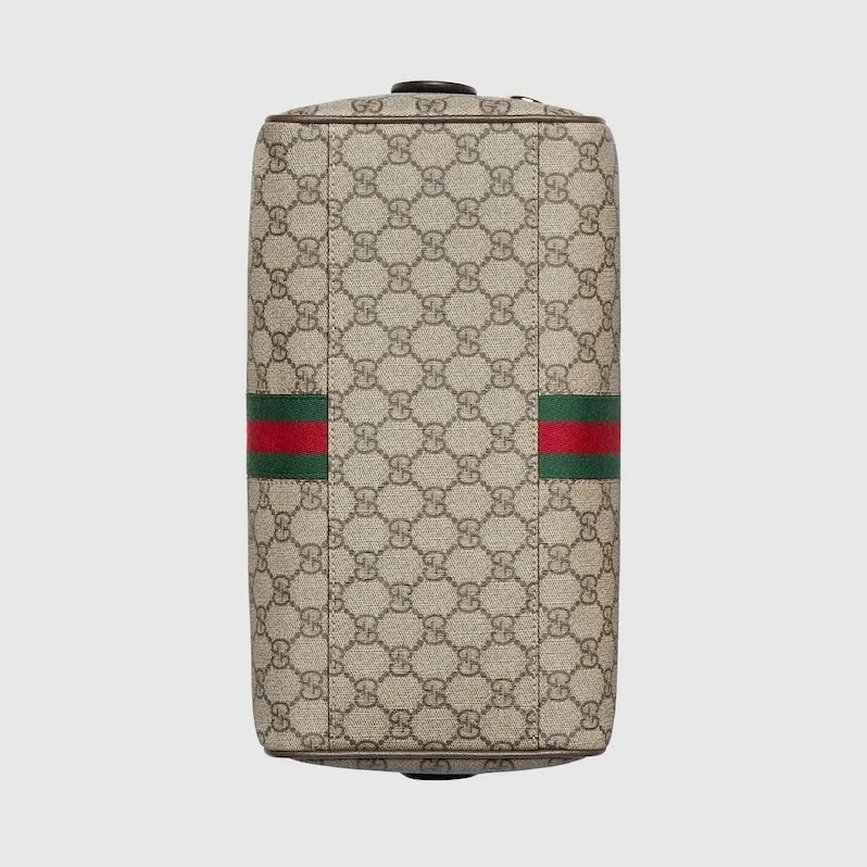 Gucci Ophidia GG Boston Medium Top Handle Bag in Beige Gold Hardware Gucci Ophidia GG Boston Medium Top Handle Bag in Beige Gold Hardware