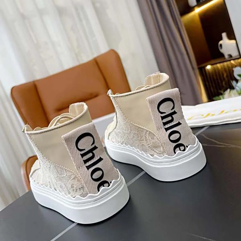 Chloe Lauren High for Women in Top Sneaker in Lace