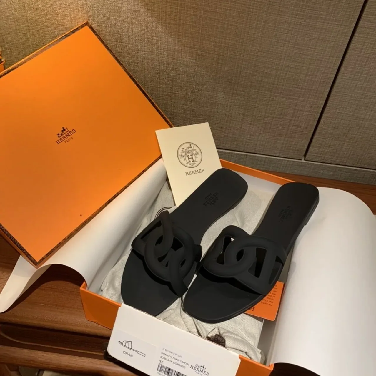 Hermes Aloha Sandal Black , Shoes for Women