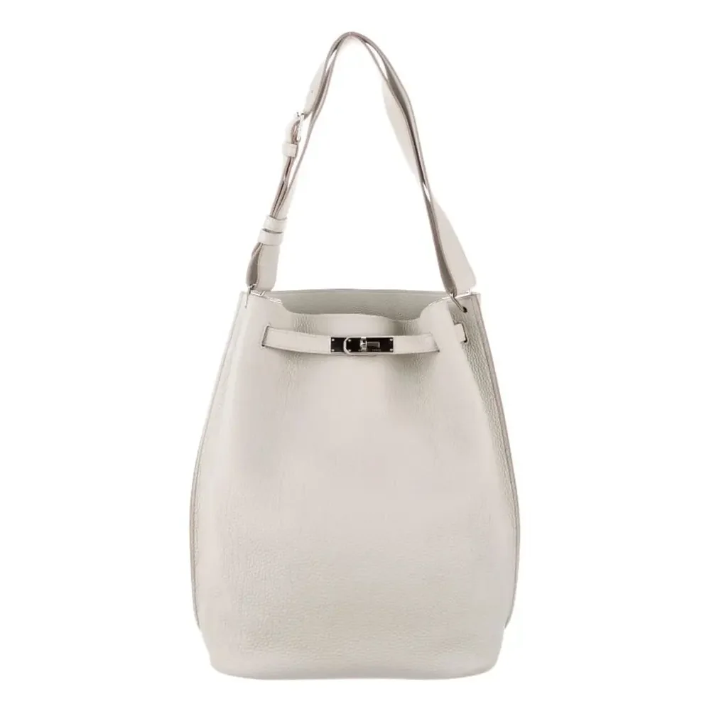 Hermes Togo So Kelly 22 Palladium Hardware for Unisex in White Hermes Togo So Kelly 22 Palladium Hardware for Unisex in White