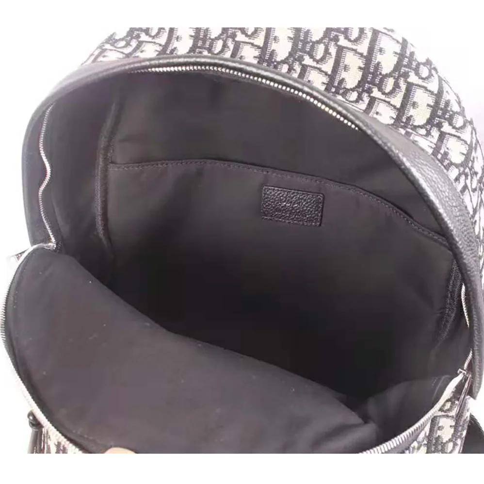 Dior Rider Backpack Beige and Black Dior Oblique Jacquard for Men