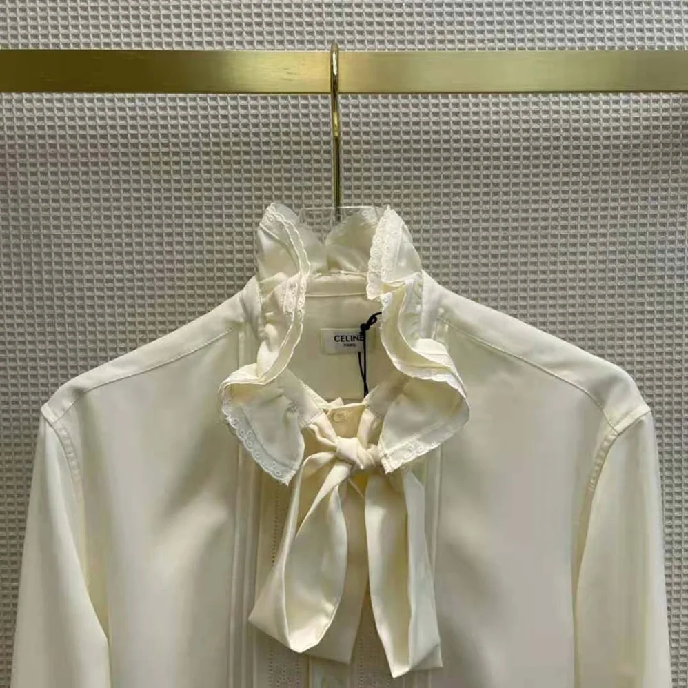 Celine Loose Shirt in Broderie Anglaise for Women Celine Loose Shirt in Broderie Anglaise for Women