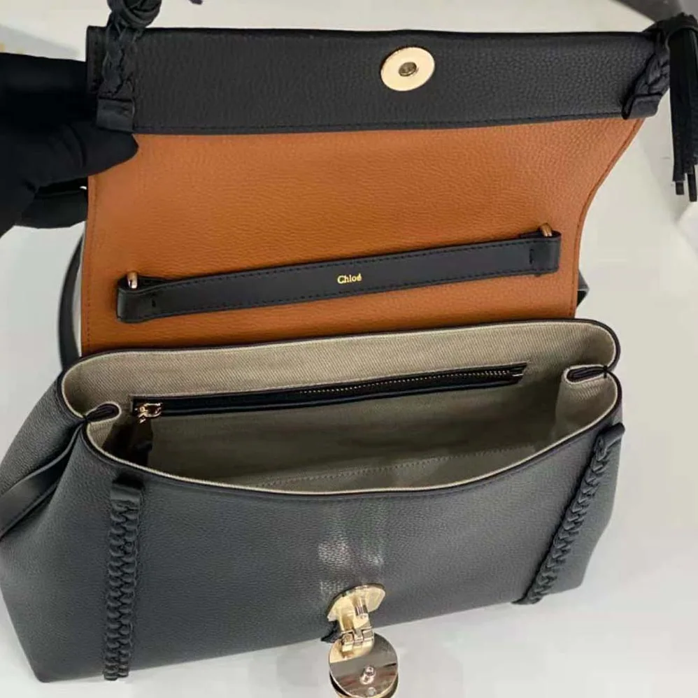 Chloe Penelope Medium Soft Shoulder Bag for Women in Black