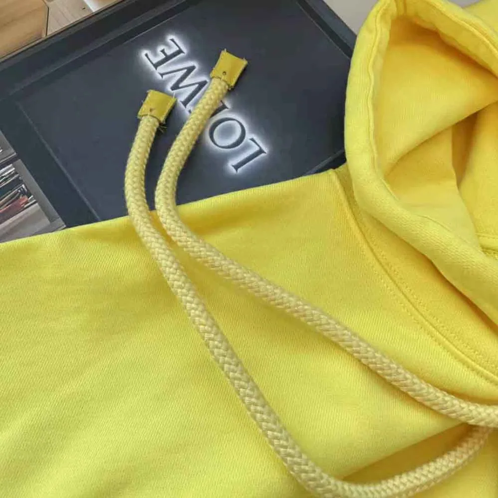 Loewe Anagram Patch Hoodie in Cotton for Women in Yellow