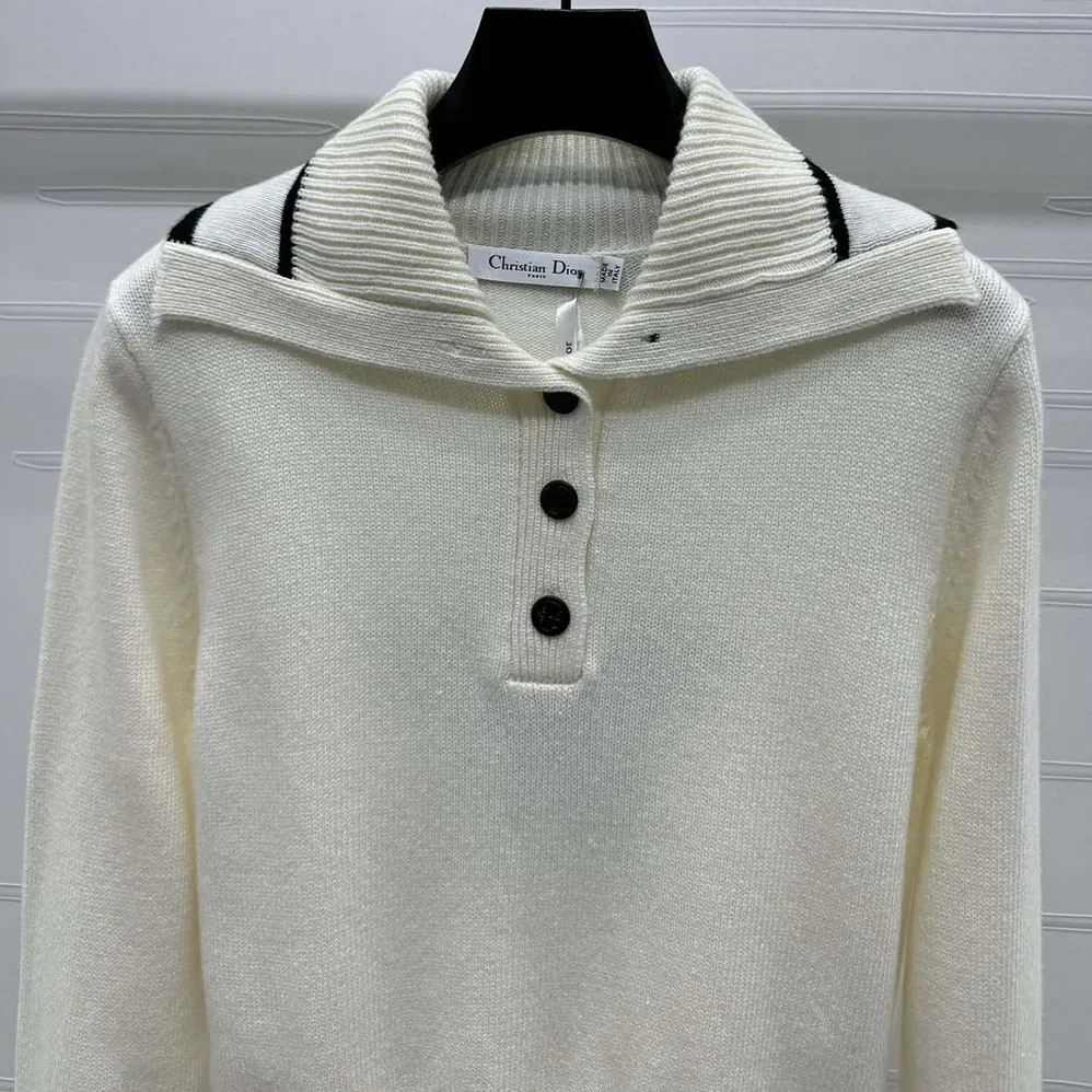 Dior DiorAlps Sweater White Wool and Cashmere Knit for Women