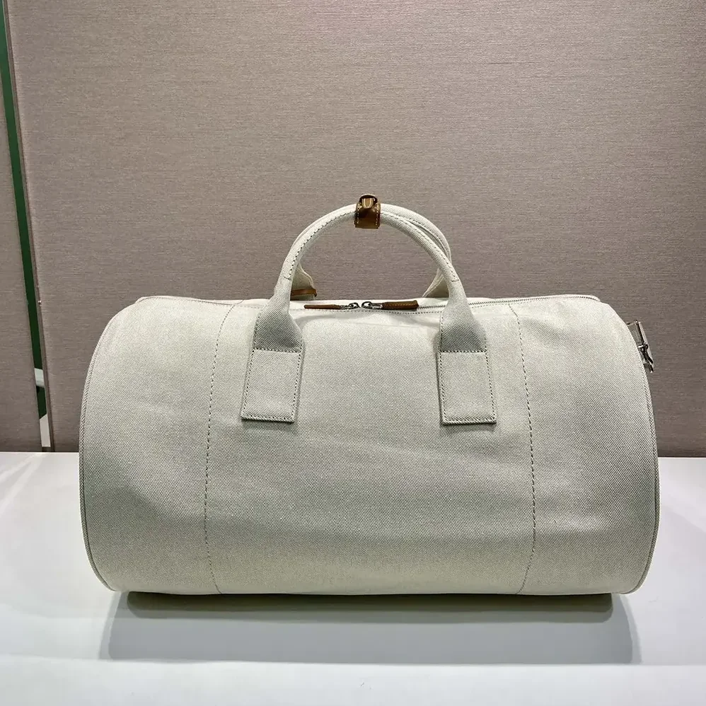 Prada Canvas Duffle Bag for Unisex in White Prada Canvas Duffle Bag for Unisex in White