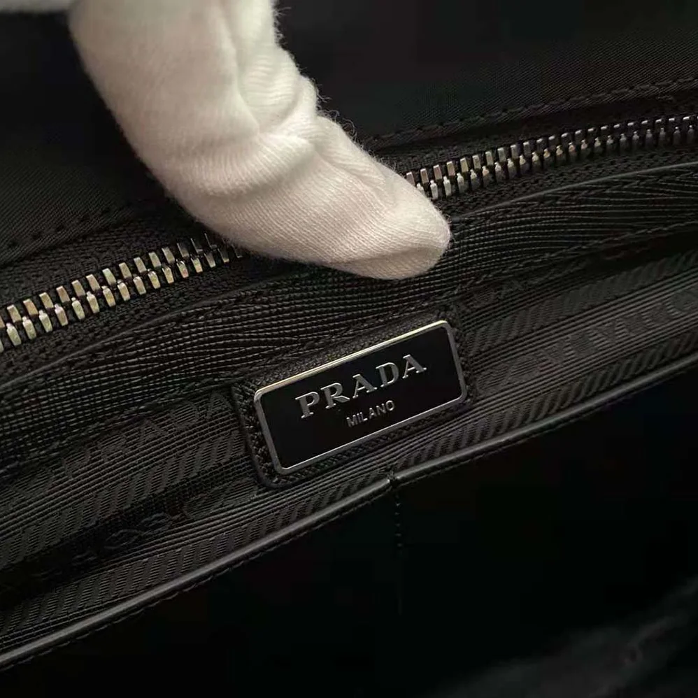 Prada Nylon Cross-Body Bag with Saffiano Leather Trim for Men in Black