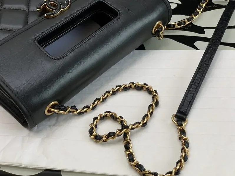 Chanel Mini Top Handle Bag Black /