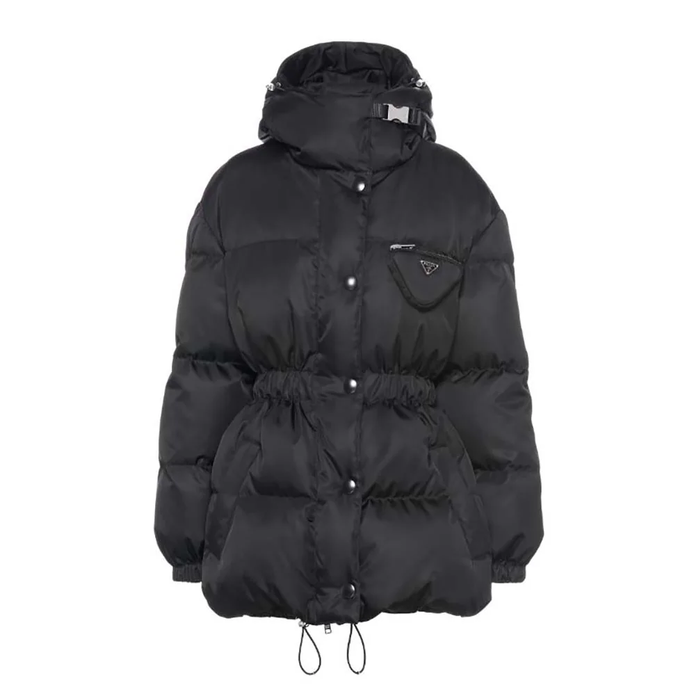 Prada Re-Nylon Down Jacket for Women in Black Prada Re-Nylon Down Jacket for Women in Black