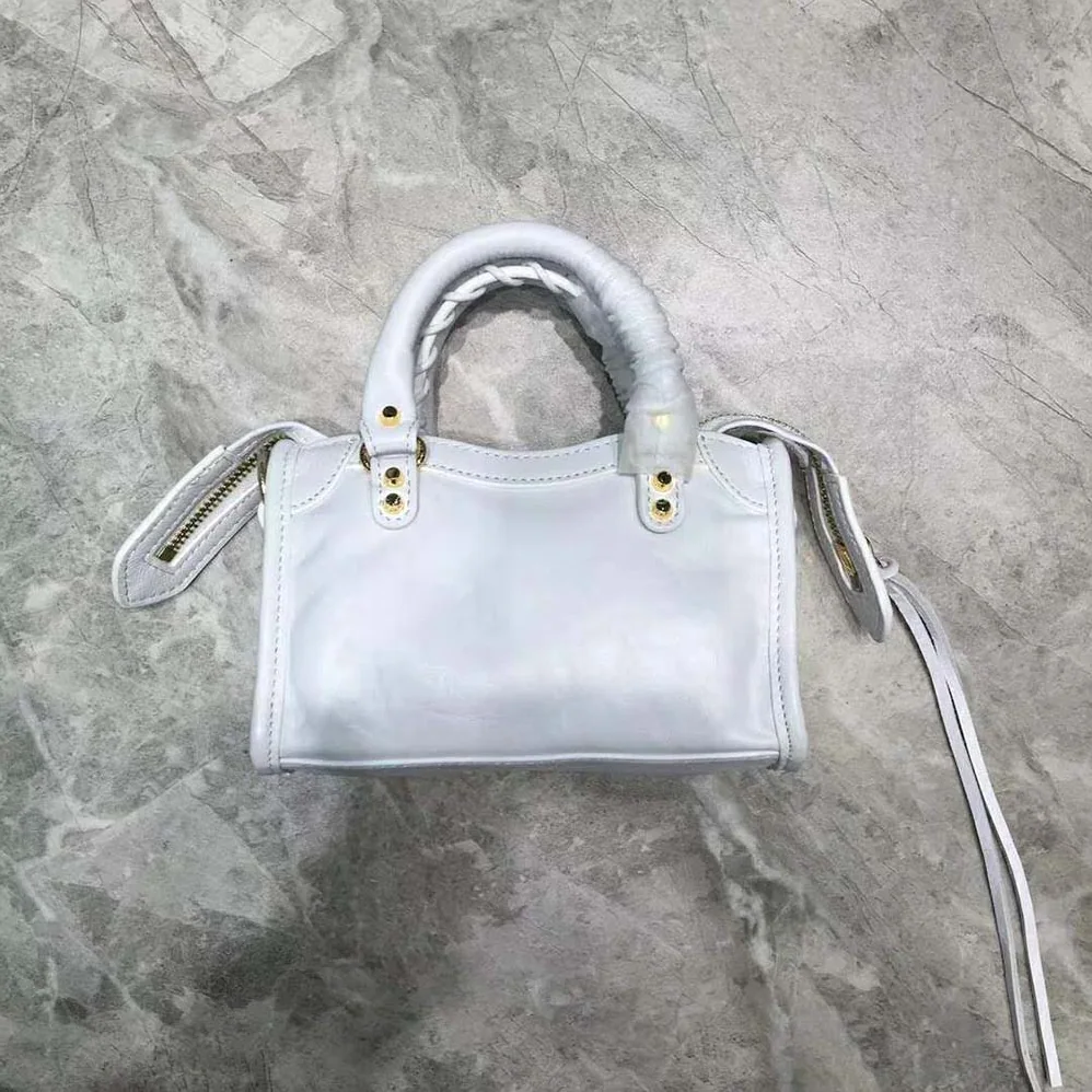 Balenciaga Classic Silver Mini City Bag for Women in Aqua Balenciaga Classic Silver Mini City Bag for Women in Aqua