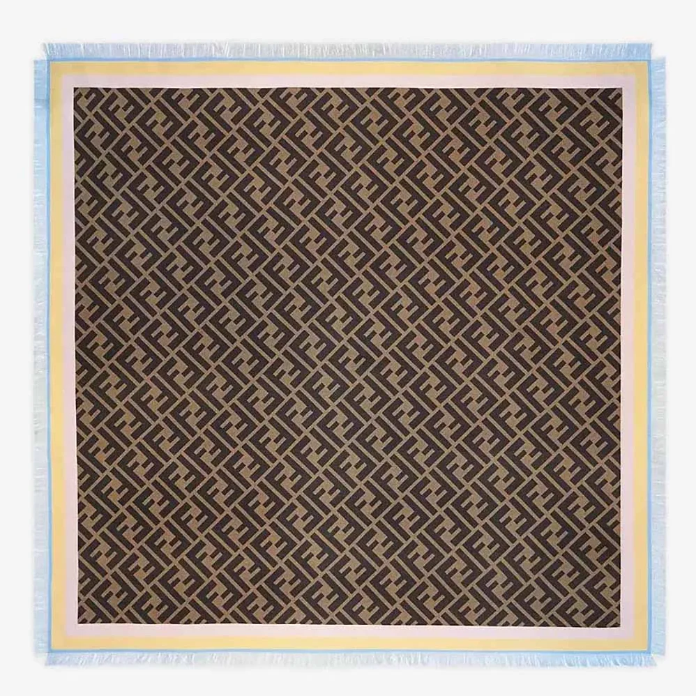Fendi Foulard FF Multicolor Silk Foulard for Women Fendi Foulard FF Multicolor Silk Foulard for Women