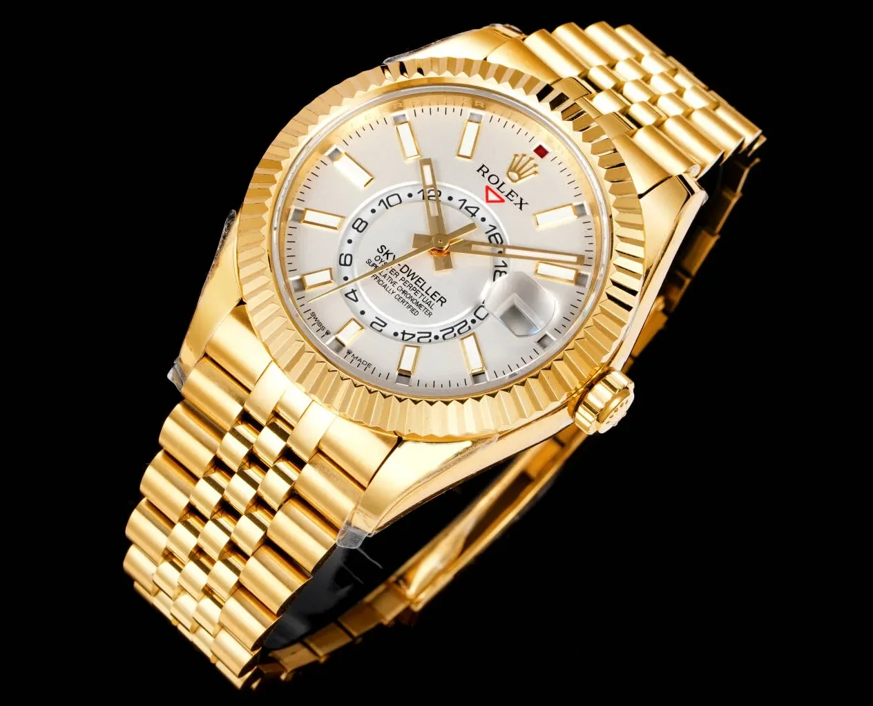 Rolex Sky Dweller Yellow Gold White Dial