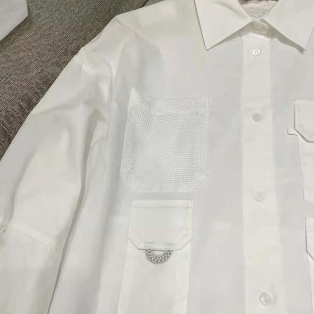 Fendi Slightly Oversized Shirt Dress White Poplin for Women Fendi Slightly Oversized Shirt Dress White Poplin for Women
