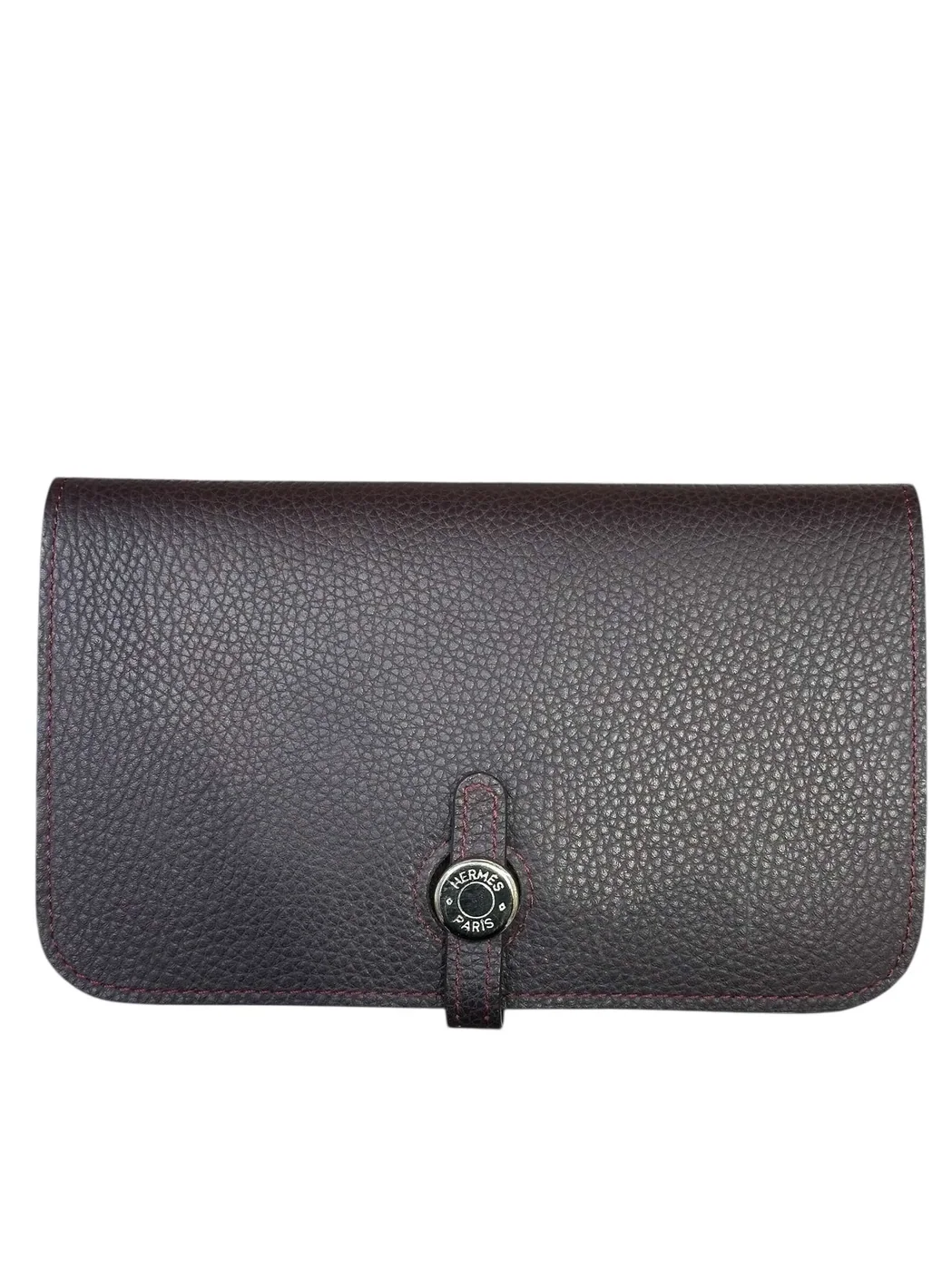 Amazing Burgundy Clemence Leather Dogon Travel Wallet
