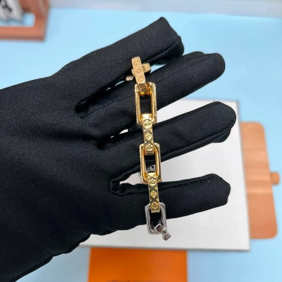 Louis Vuitton Monogram Chain Bracelet Silver in Gold Louis Vuitton Monogram Chain Bracelet Silver in Gold