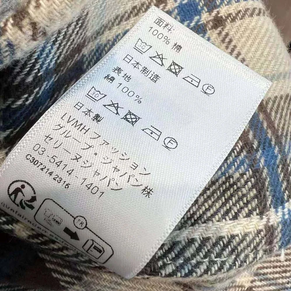 Celine Loose Shirt in Checked Cotton for Men